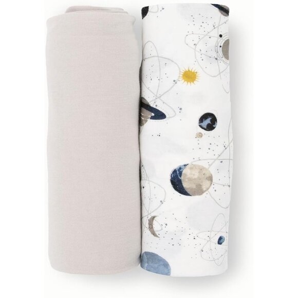 Little Unicorn Large Stretch Knit Swaddle Blanket 2 Pack - Picture 2 of 5